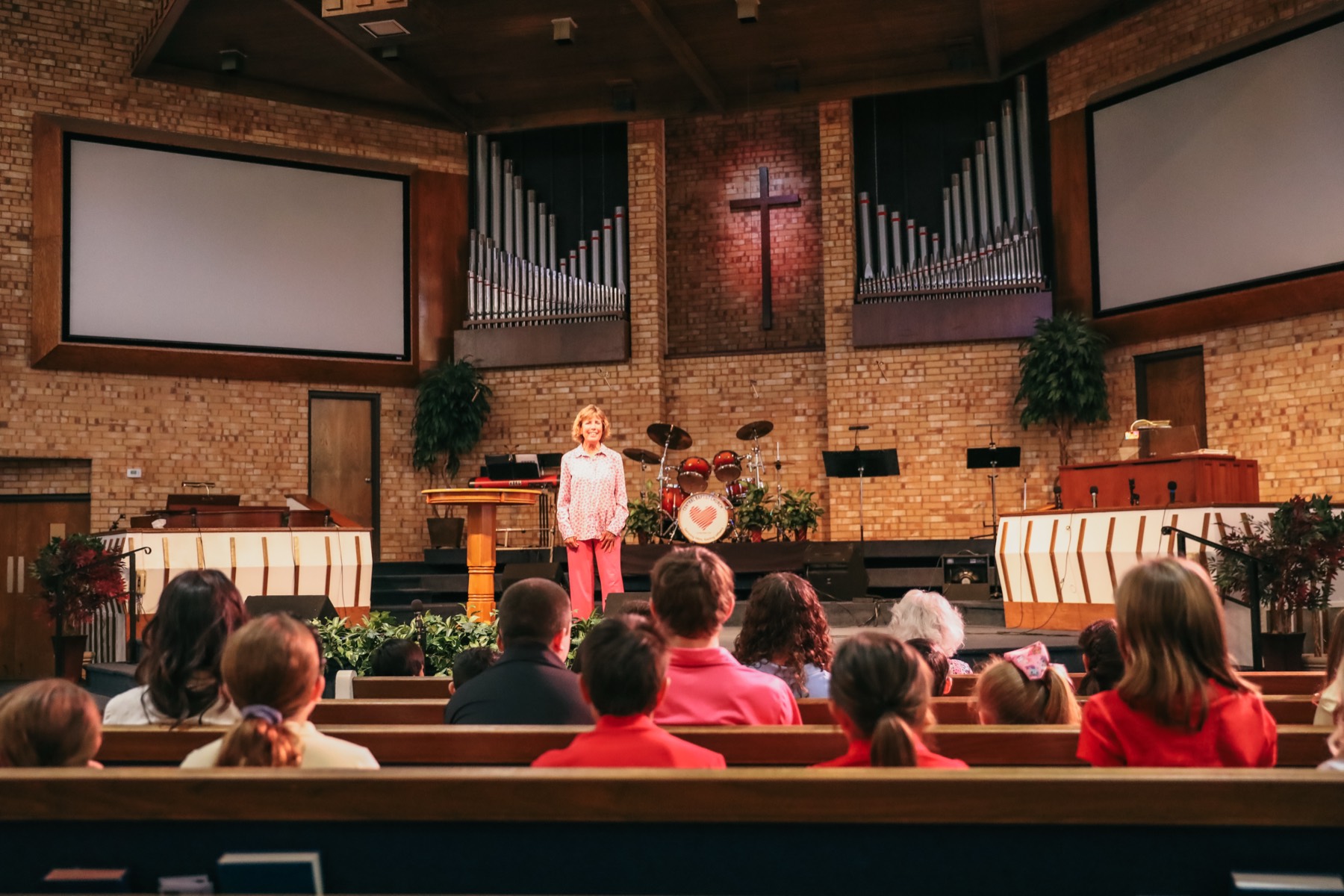Students on the Trinity Christian Academy campus