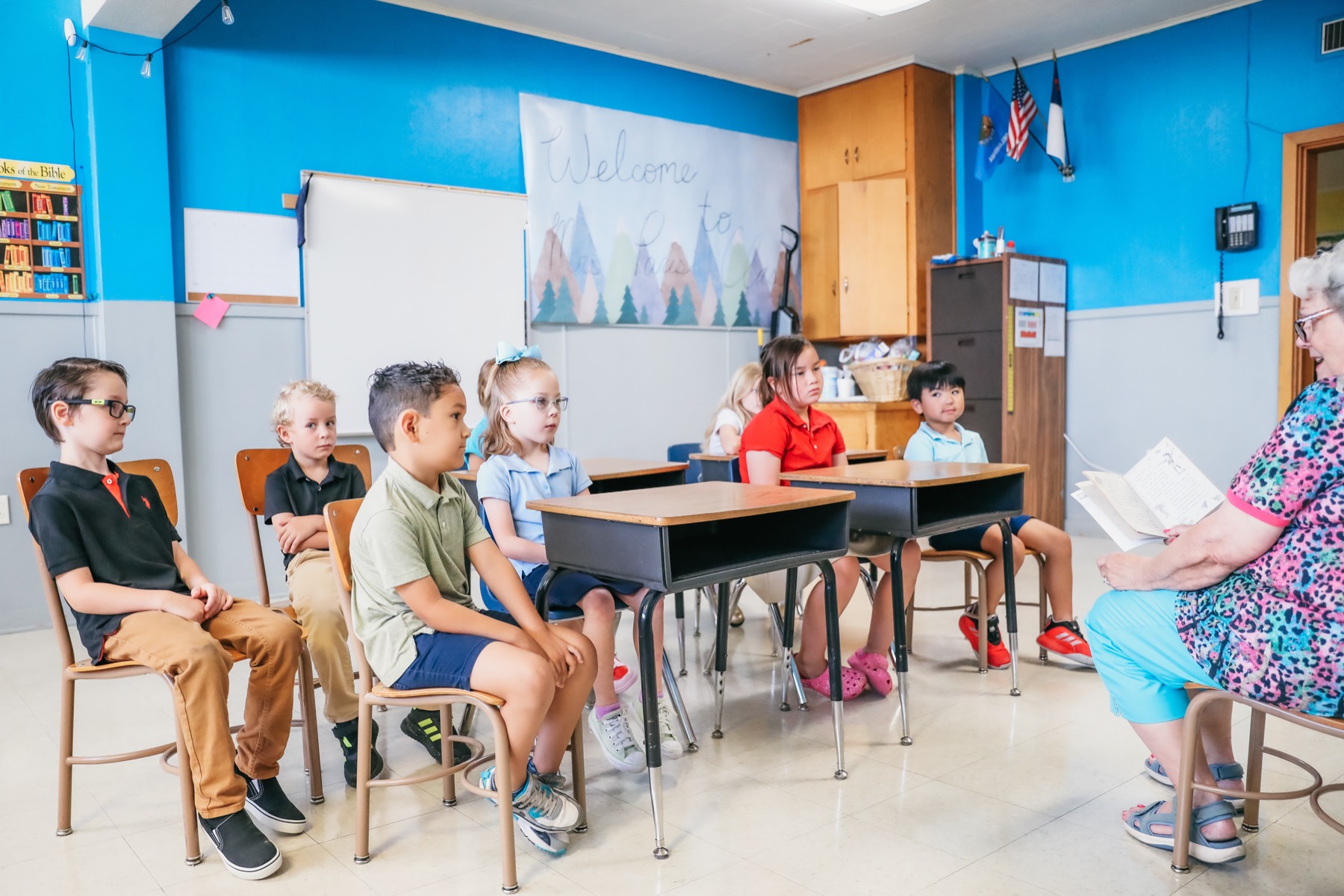 Students at work in a Trinity Christian Academy classroom