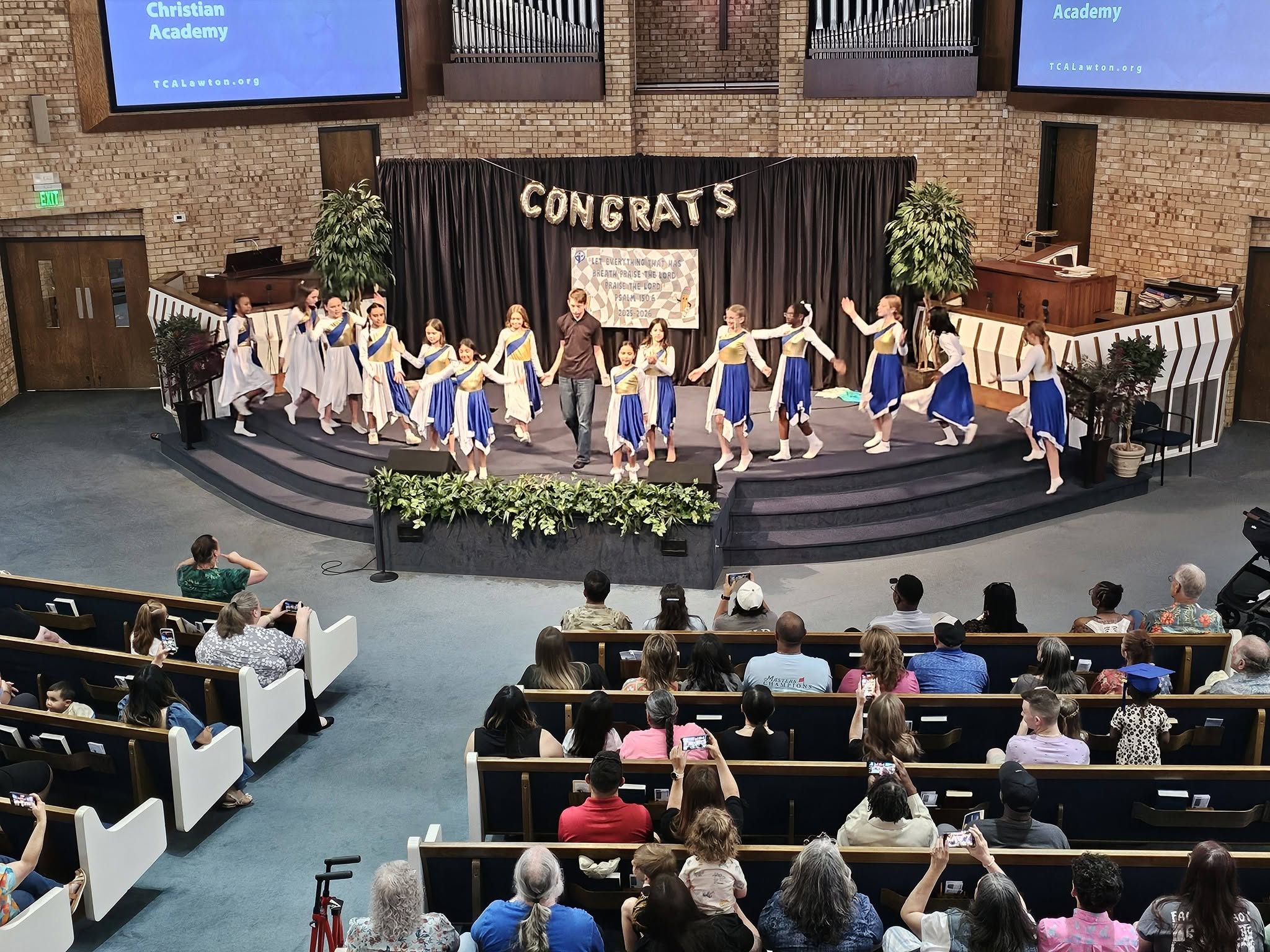 Trinity Christian Academy Praise Team students performing